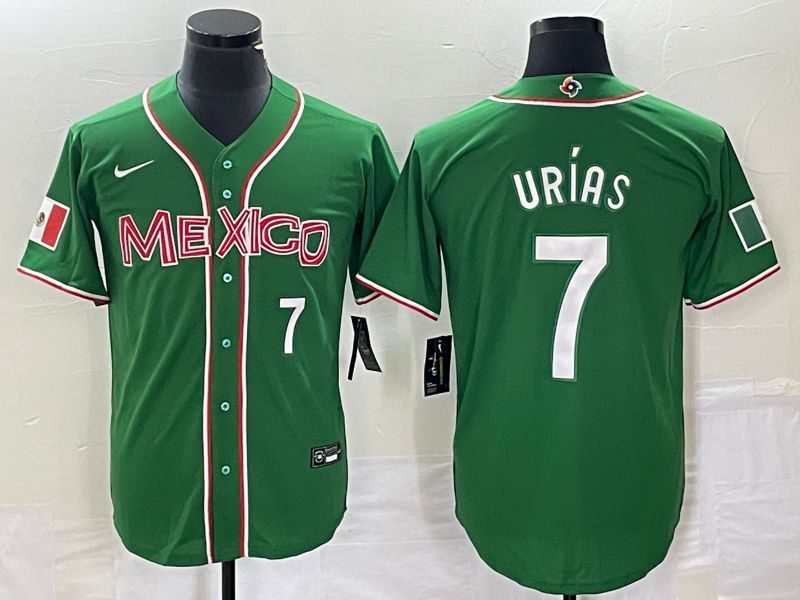 Men 2023 World Cub Mexico #7 Urias Green white Nike MLB Jersey9->more jerseys->MLB Jersey